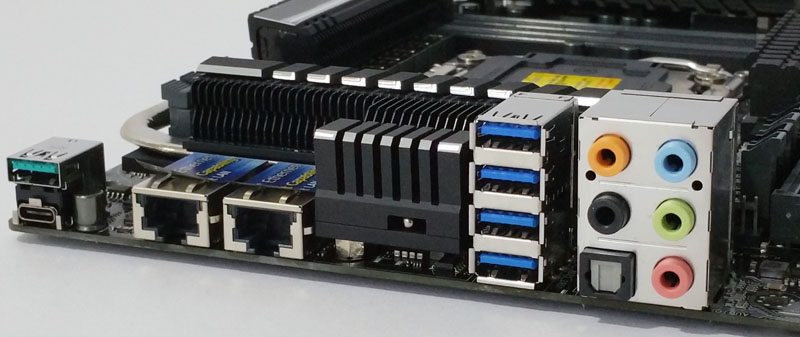 ASUS X99 E 10G WS Workstation Motherboard Back IO Ports