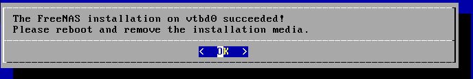 FreeNAS 11.2 U5 Installer 7 Success
